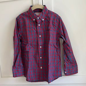 J.Crew Crewcuts Boys' Secret Wash shirt in blue & red plaid, size 4-5